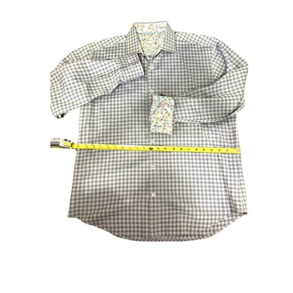 Unique Bugatchi Uomo Shirt. Mens M. Lg Sleeve. Button Up. Flip Cuff. Shaped Fit - Picture 9 of 10
